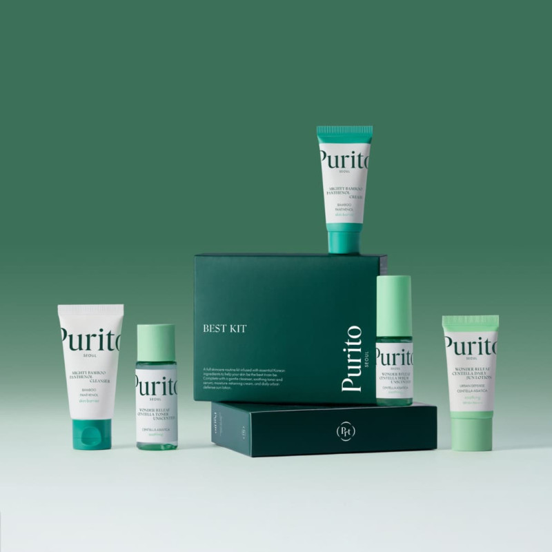 PURITO Дорожній набір мініатюр  для відновлення шкіри Seoul Best Kit