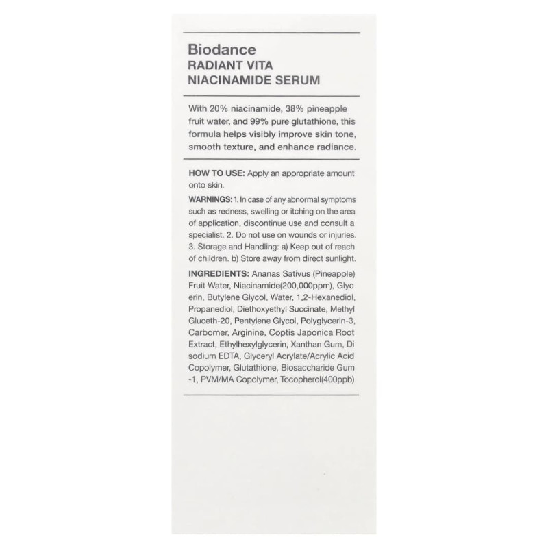 Biodance Сироватка освітлююча з вітаміном С та ніацинамідом Radiant VitaNiacinamide Serum 30 мл