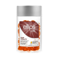 Ellips Вітаміни для волосся з женьшенем і медом, Hair Vitamin Hair Vitality With Ginseng & Honey Oil 50 штx1 мл, помаранчеві