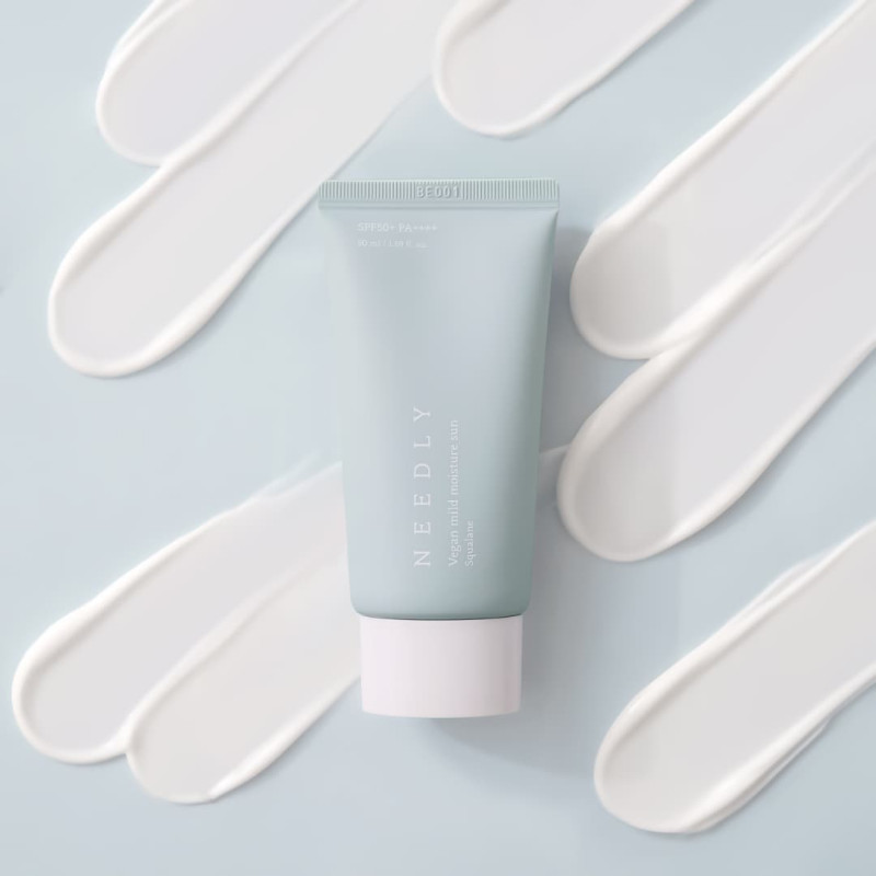 Needly Зволожуючий сонцезахисний крем з рослинним скваланом Vegan Mild Moisture Sun SPF 50+ PA++++ 50 мл