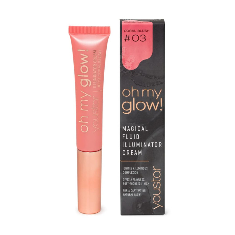 youstar Кремові рум'яна oh my glow ILLUMINATOR CREAM CORAL BLUSH 03