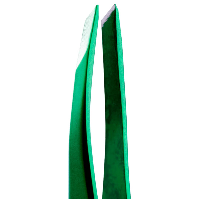ZOLA Пінцет скошений професійний для брів GREEN
