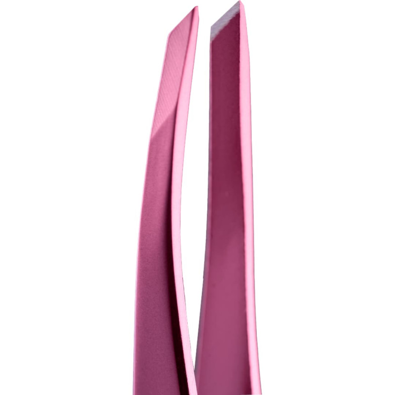 ZOLA Пінцет скошений професійний для брів LIGHT PINK