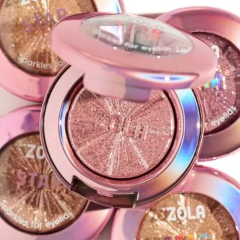 ZOLA Блискітки для повік Star Shine Sparkle SILVER PINK